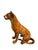 Vintage Italian Glazed Ceramic Leopard Statue For Sale - Image 4 of 12