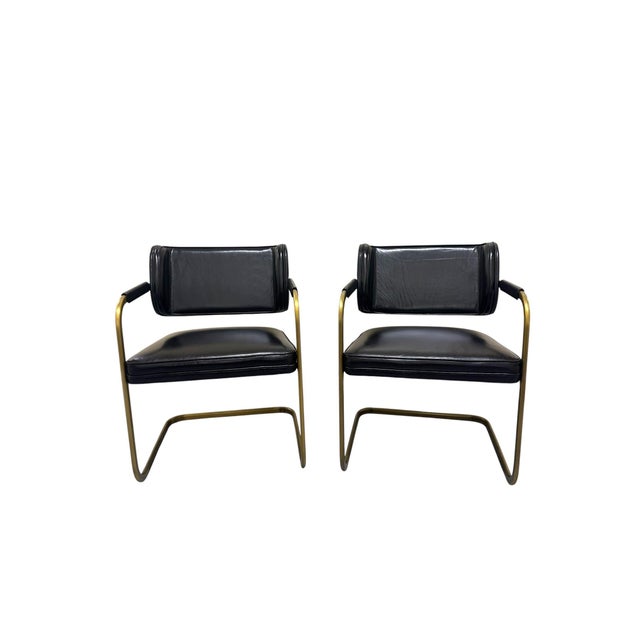 Pair of Industry West Jimmy Cooper Buffalo Leather Armchairs For Sale - Image 4 of 16