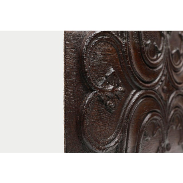 Wood 16th Century Gothic Hand-Crafted Panel in Oak, Belgium For Sale - Image 7 of 12