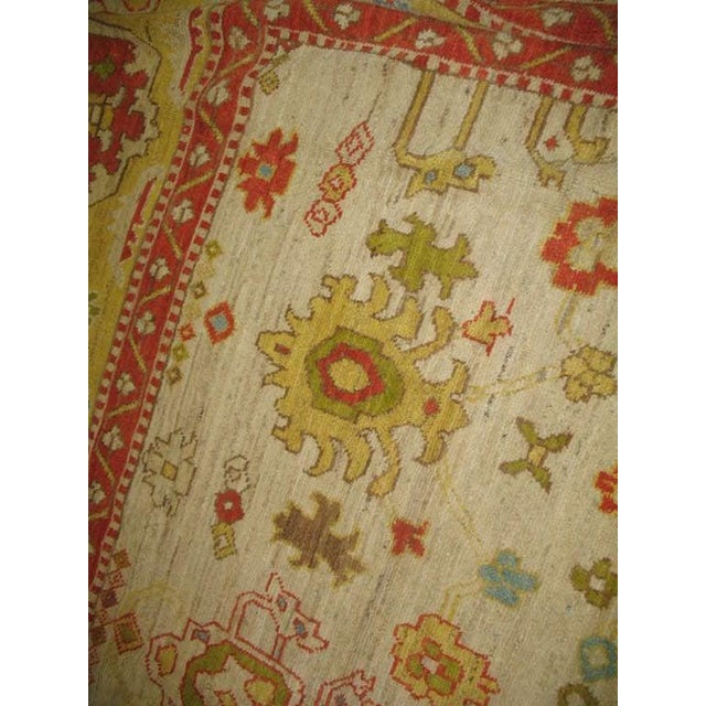 Oversize Vintage 20th Century Turkish Oushak For Sale - Image 4 of 6