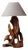 Sculptural Table Lamp in Olive Wood, 1970 For Sale