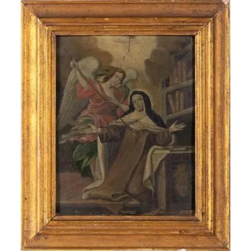 Saint Teresa of Ávila, 18th Century, Oil on Copper For Sale - Image 9 of 9