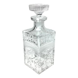 Vintage Lead Crystal Décanter For Sale