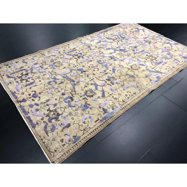 Vintage Pompom Design Turkish Anatolian Rug For Sale - Image 4 of 11