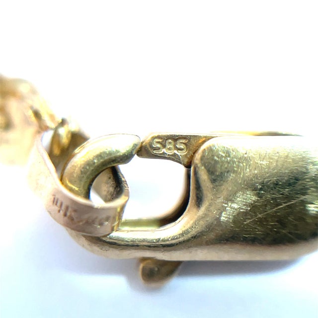 14k Yellow Gold Rope Design Bracelet For Sale - Image 4 of 4