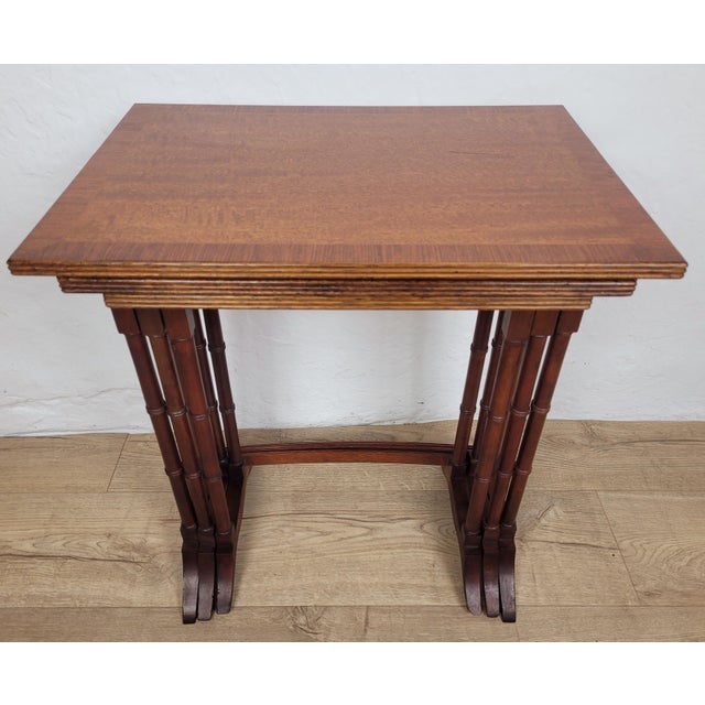 Victorian Nesting Tables in Mahogany, 1880, Set of 3 For Sale - Image 14 of 18