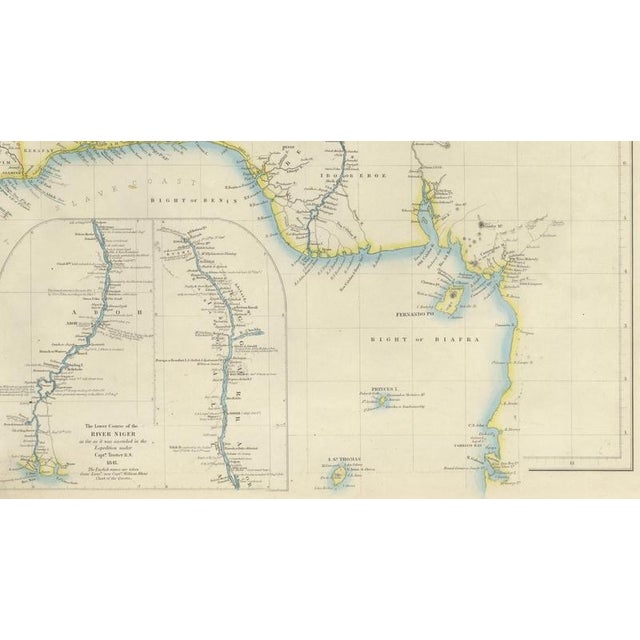 Antique Niger River Map, Arrowsmith, British Expedition Under Trotter, 1855 For Sale - Image 4 of 11