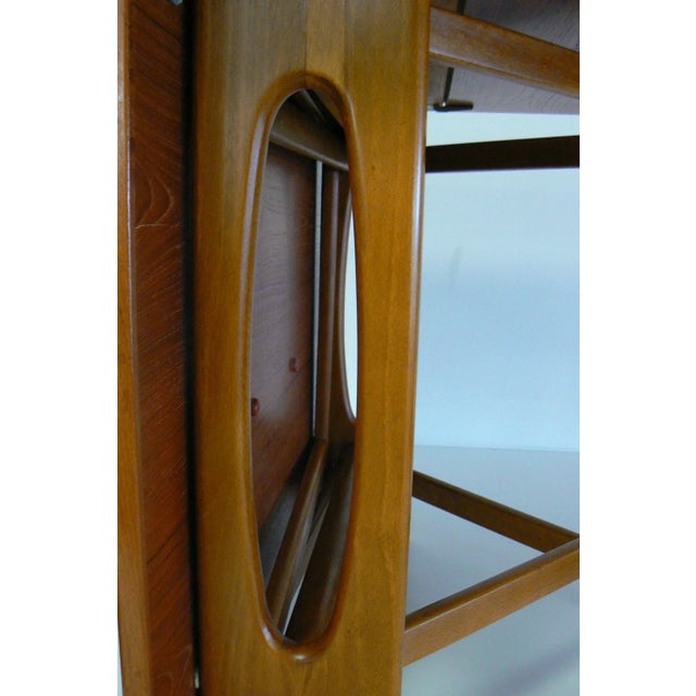 Vintage Folding Teak Dining Table by Bendt Winge for Kleppe Møbelfabrikk, 1960s For Sale - Image 4 of 13