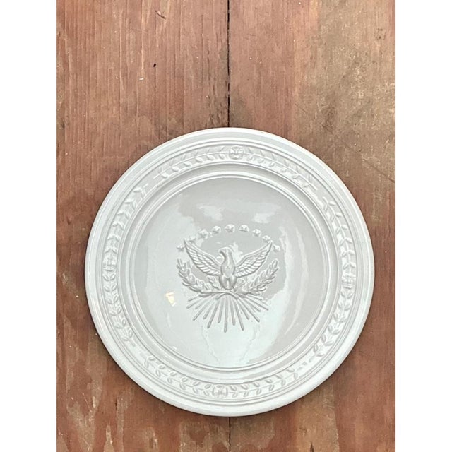 Vintage Italian Eagle Motif Ceramic Platter For Sale - Image 4 of 12