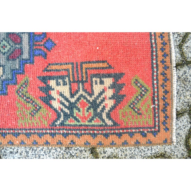 Turkish 1960s Vintage Rustic Turkish Rug For Sale - Image 3 of 6