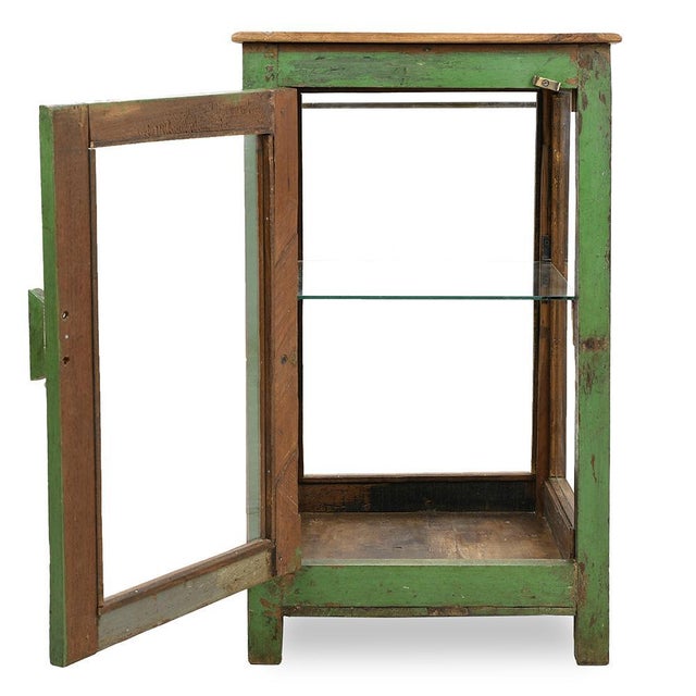 Patinated Wooden Showcase For Sale - Image 3 of 8
