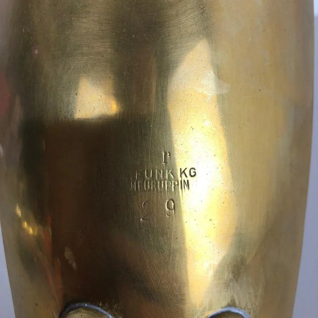 Brutalist Brass Wall Candleholder from Emil Funk KG, Germany, 1950s For Sale - Image 14 of 16