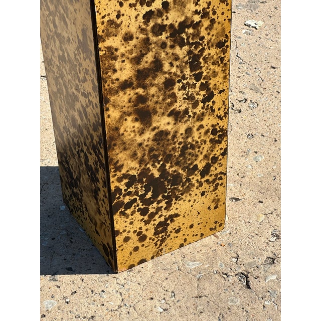 Late 20th Century Faux Tortoiseshell Pedestal or Plant Stand For Sale - Image 4 of 5