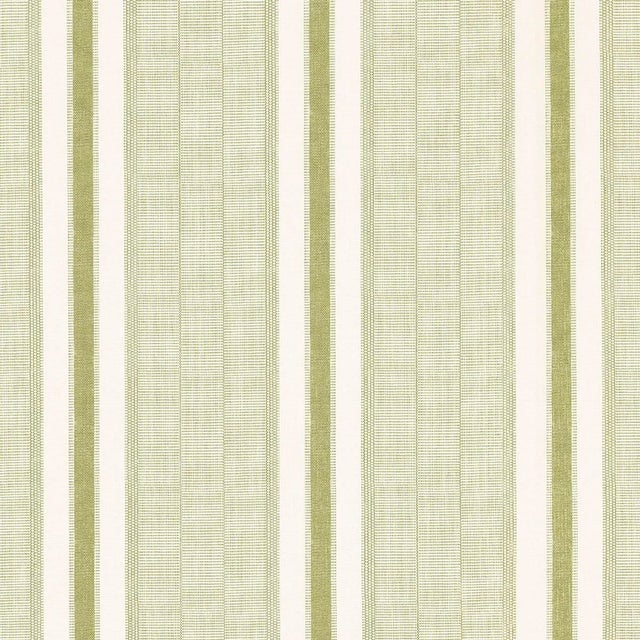 SAMPLE - Schumacher X A Rum Fellow Ipala Stripe Wallpaper In Fern For Sale