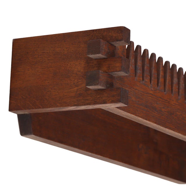 1960s Pair of Brutalist Style Carved Oak Hat and Coat Racks, C. 1960 For Sale - Image 5 of 7