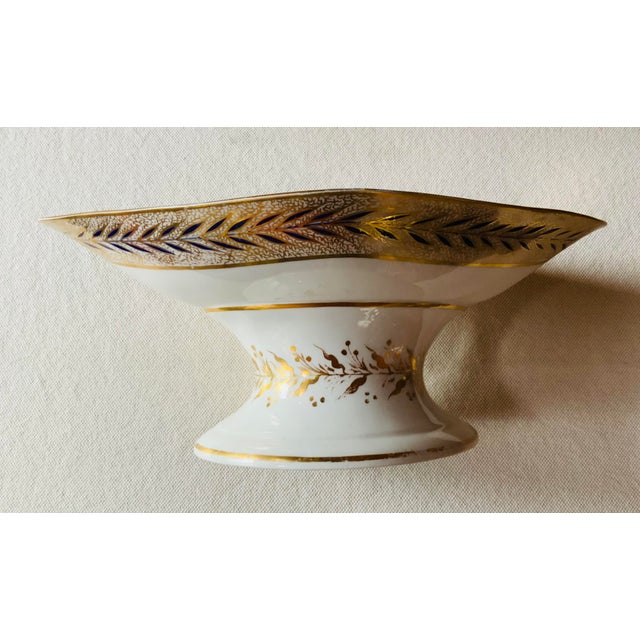 Magnificent Antique Derby Porcelain Centerpiece Bowl - English Bone China With Cobalt & Gold, Circa 1820 For Sale - Image 15 of 18