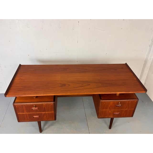 Mid-Century Danish Teak Desk attributed to Louis van Teeffelen for Wébé, 1960s For Sale - Image 9 of 18