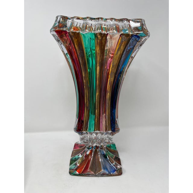 Gorgeous Venetian Centerpiece Vase For Sale - Image 4 of 5