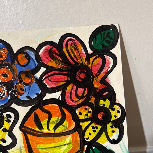 Peter Keil 1972 Original Flower Painting by Artist Peter Keil For Sale - Image 4 of 6