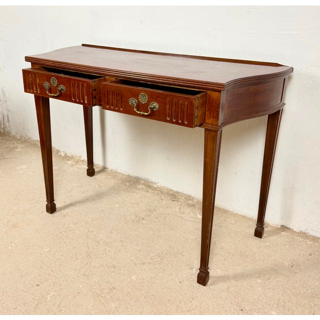 Spanish Console Table with Two Drawers, 1980s For Sale - Image 4 of 11
