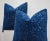 Bjork Studio Pair of Luna Textiles “Boomerang” Blue Custom Pillows 22x22 In. For Sale - Image 4 of 6