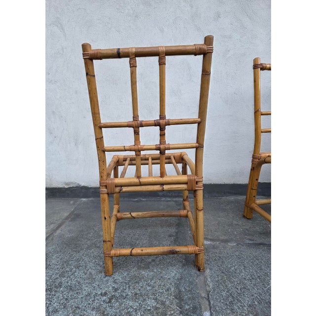Bamboo Chairs, 1970s, Set of 4 For Sale - Image 3 of 5