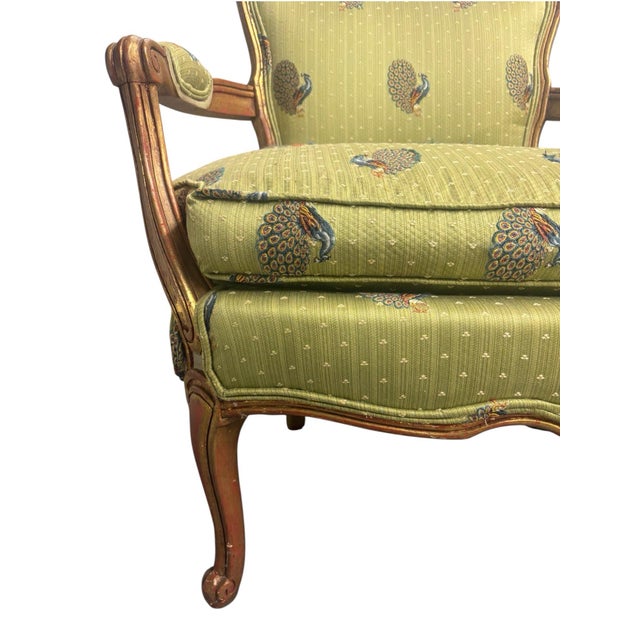 French Provincial Pair of Louis Vx Style Armchairs For Sale - Image 3 of 7