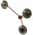 Mid-Century Modern Trio Polished Copper Smoky Bubbles Glass Flush Mount by Fabio Ltd For Sale - Image 3 of 7
