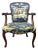 Early 1900's French Boudoir Fruitwood Armchair With New Statement Upholstery For Sale