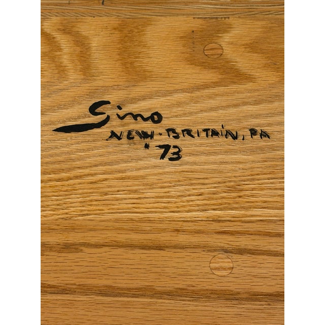 Gino Russo Carved Wood & Slate Floating Credenza For Sale - Image 12 of 12