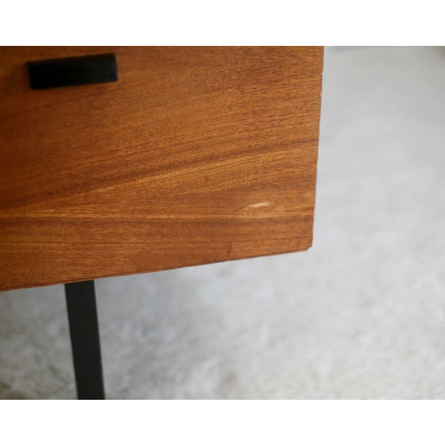 Wood and Steel Desk, France, 1960 For Sale - Image 12 of 18