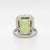 18k White Gold Diamond Emerald Cut Peridot Cocktail Ring, Size 5.25 For Sale - Image 11 of 12