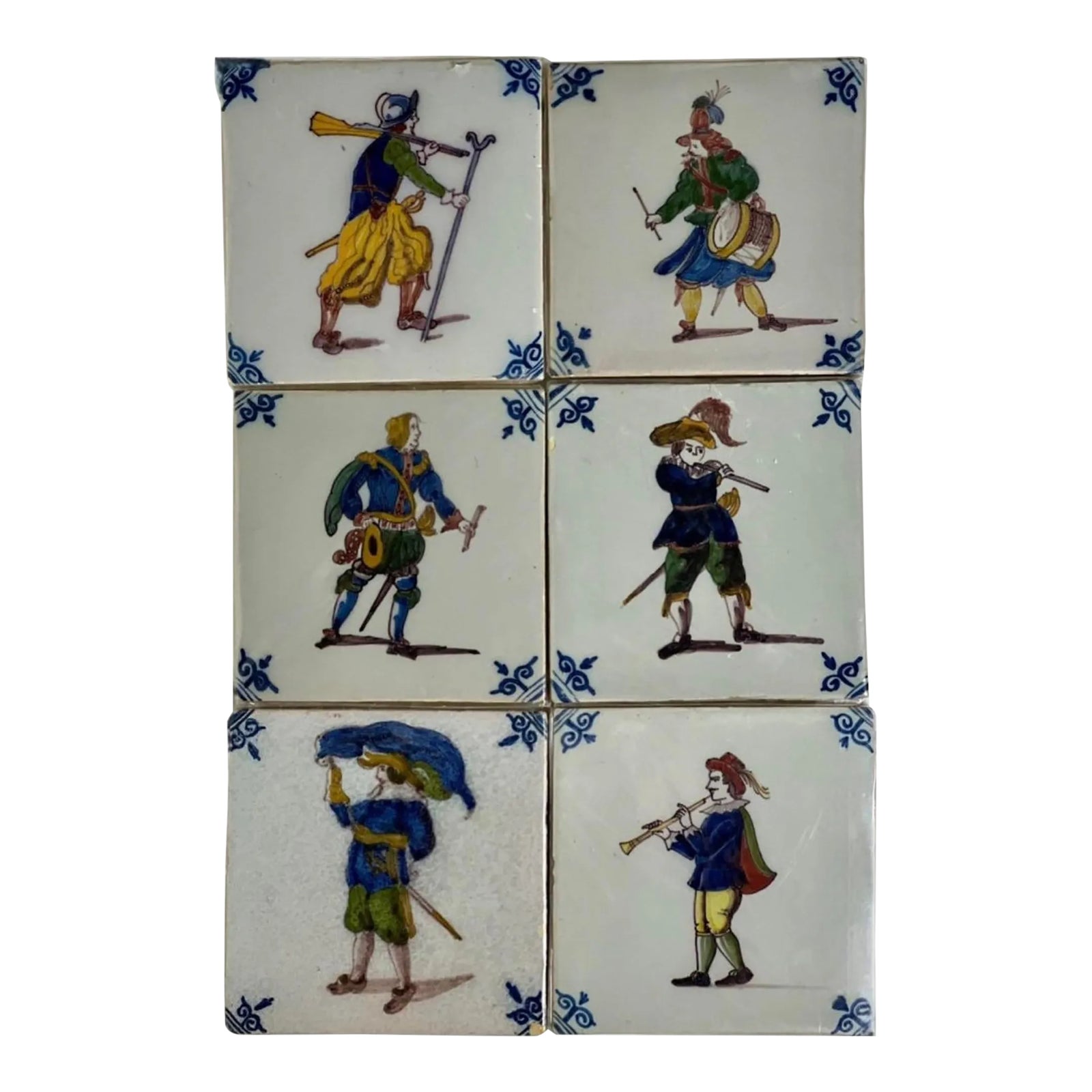 B-Set /  Tichelaar Makkum サイドプレート Tichelaar Makkum medium to large handpainted Delft chinoiserie