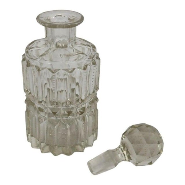 Transparent Four Vintage Dimiutive Cut & Pressed Glass Spirit Decanters C1940 For Sale - Image 8 of 18
