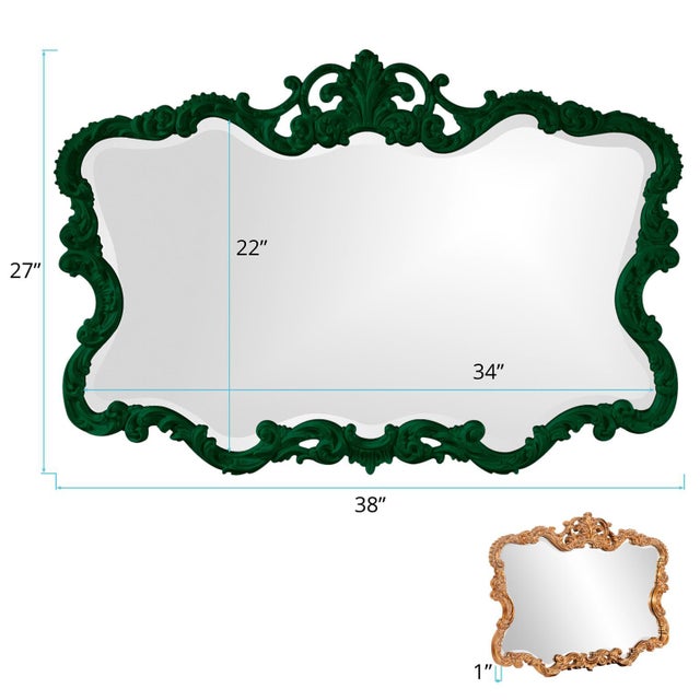 2020s Talida Mirror - Glossy Hunter Green For Sale - Image 5 of 6