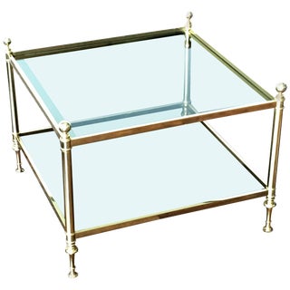 Vintage Maison Bagues Brass Coffee Table For Sale