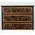 An English pine chest of drawers has been recently updated with new paint of ebonized effect and pasted découpage moths....