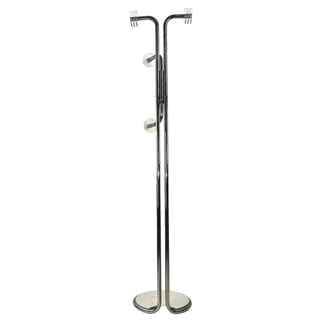 Vintage Coatstand in Chromed Metal and Plastic, Italy, 1970s For Sale - Image 6 of 6