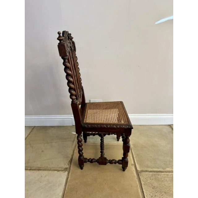 Antique Victorian Carved Oak Dining Chairs, 1860, Set of 8 For Sale - Image 11 of 12