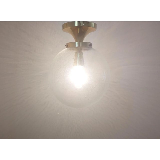 Gold Ceiling or Wall Lamps from Kamenický Šenov, 1970s, Set of 3 For Sale - Image 8 of 16