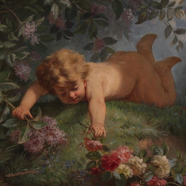 Late 19th Century Italian Artist, Nude Figurative Composition, 19th Century, Oil Painting on Canvas, Framed For Sale - Image 5 of 16