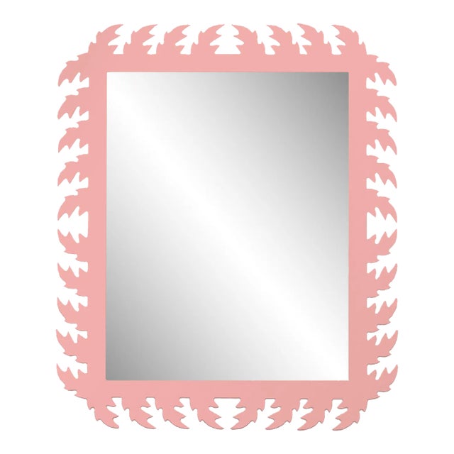 Fleur Home Audubon Rectangle Mirror in Pink Punch, 24x38 For Sale