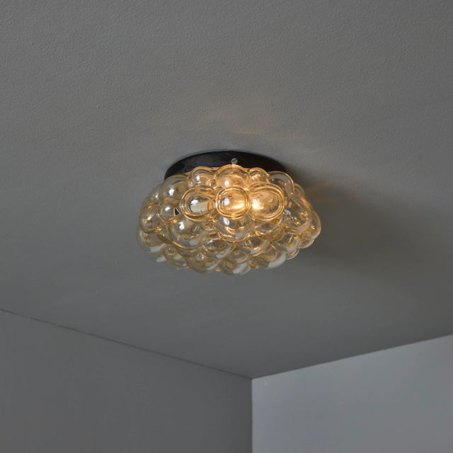 Petite 1960s Helena Tynell Bubble Glass Flush Mount for Limburg For Sale In Los Angeles - Image 6 of 12