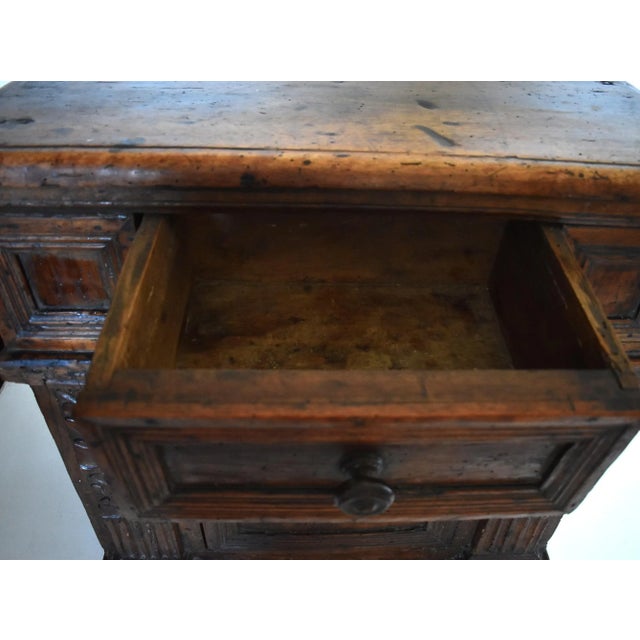 Late 16th to Early 17th-Century Italian Walnut Credenzino Cabinet For Sale - Image 9 of 13
