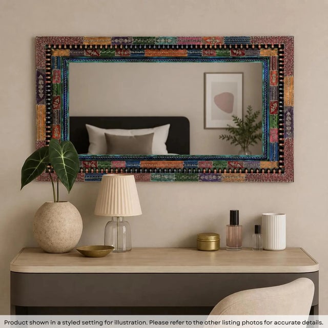 Dimensions: 36" W x 2" D x 60" H Brilliantly decorated with ornate hand painted designs decorating every inch of this...