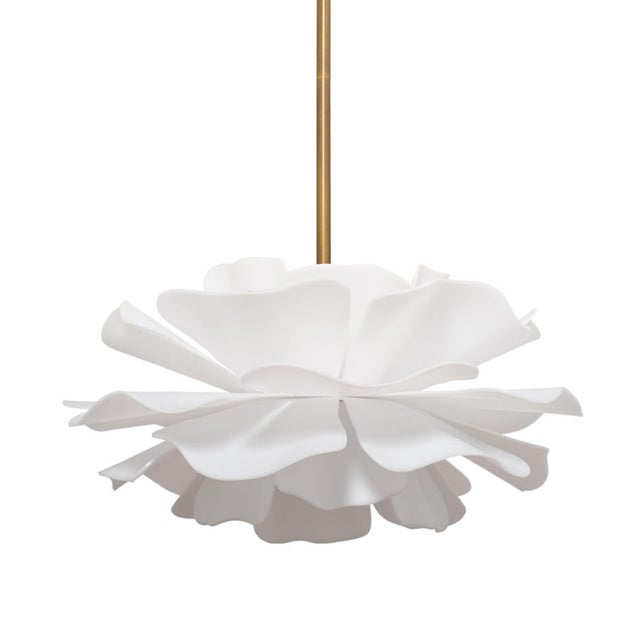 Jamie Young Zinnia Small Chandelier in White Acrylic For Sale - Image 11 of 11