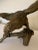 Vintage Mid-Century Solid Brass Eagle on Branch Sculpture For Sale - Image 9 of 12