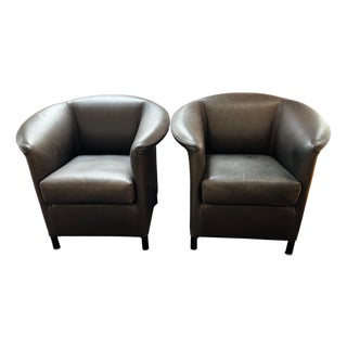 Aura Club Chairs in Leather Armchairs by Paolo Piva for Wittmann, 2000s, Set of 2 For Sale