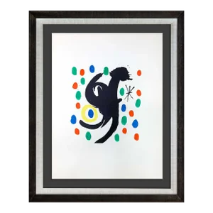 Joan Miro Original Color Lithograph Numbered Limited Ed. W/Custom Frame