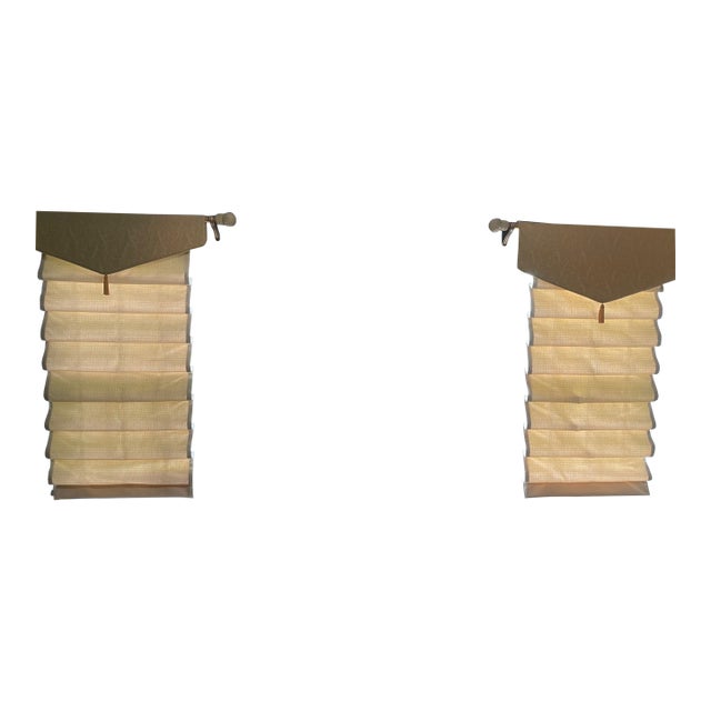 Pair of New Custom Fabricut Roman Shade Window Treatments – Still in the Packaging For Sale